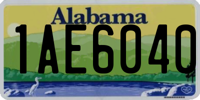 AL license plate 1AE6040