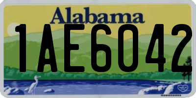 AL license plate 1AE6042