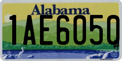AL license plate 1AE6050