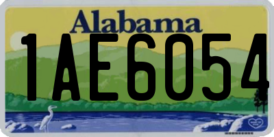 AL license plate 1AE6054