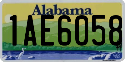 AL license plate 1AE6058