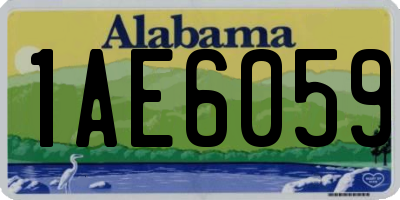 AL license plate 1AE6059