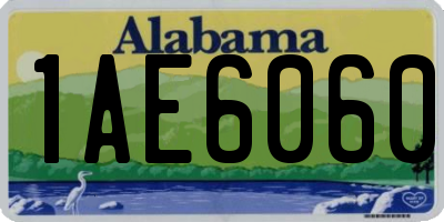 AL license plate 1AE6060