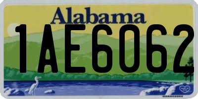 AL license plate 1AE6062