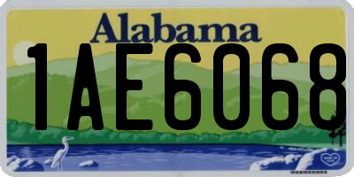 AL license plate 1AE6068