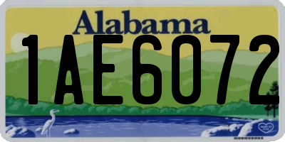 AL license plate 1AE6072