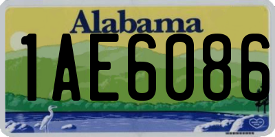AL license plate 1AE6086