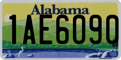 AL license plate 1AE6090