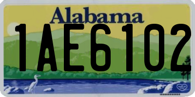 AL license plate 1AE6102