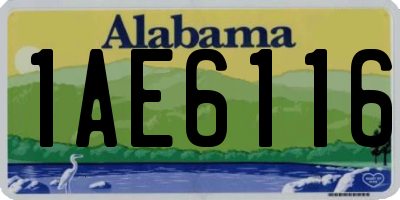 AL license plate 1AE6116