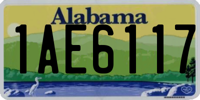 AL license plate 1AE6117