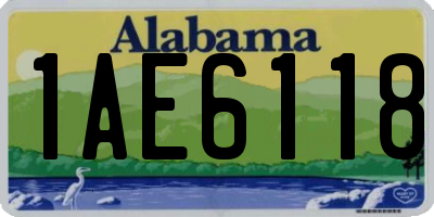 AL license plate 1AE6118