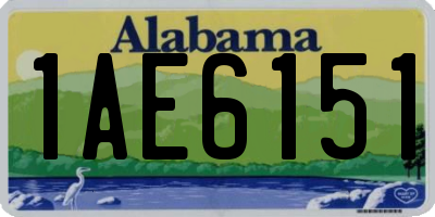 AL license plate 1AE6151