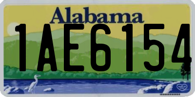 AL license plate 1AE6154