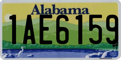 AL license plate 1AE6159