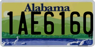 AL license plate 1AE6160
