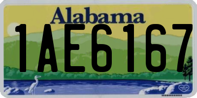 AL license plate 1AE6167