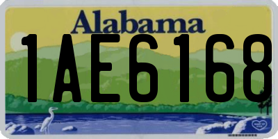 AL license plate 1AE6168