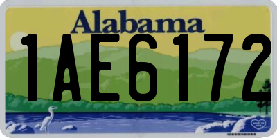 AL license plate 1AE6172