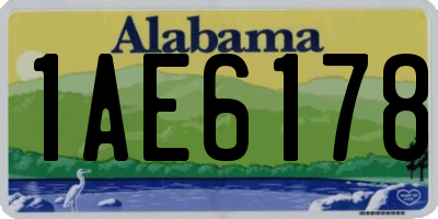 AL license plate 1AE6178