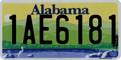 AL license plate 1AE6181