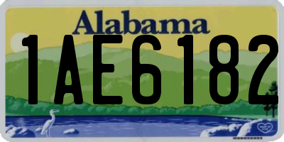 AL license plate 1AE6182