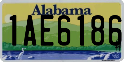 AL license plate 1AE6186