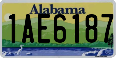 AL license plate 1AE6187