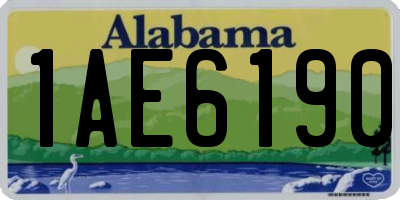 AL license plate 1AE6190