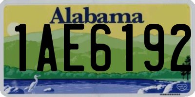 AL license plate 1AE6192