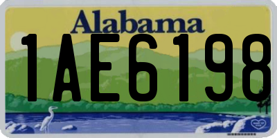 AL license plate 1AE6198