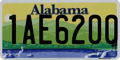 AL license plate 1AE6200