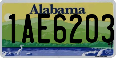 AL license plate 1AE6203