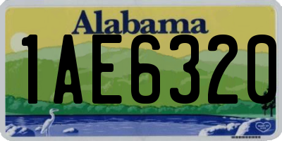 AL license plate 1AE6320
