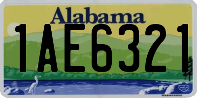 AL license plate 1AE6321