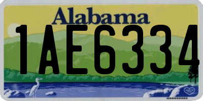 AL license plate 1AE6334