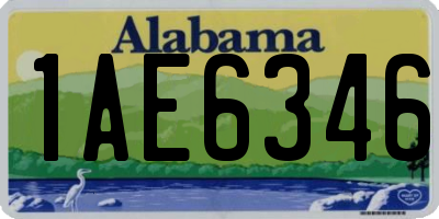 AL license plate 1AE6346