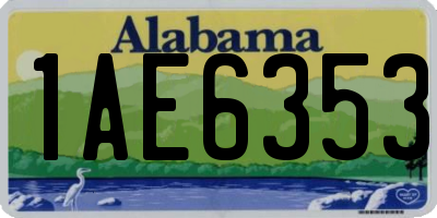 AL license plate 1AE6353