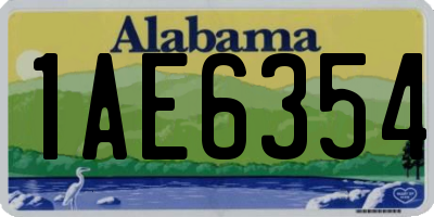 AL license plate 1AE6354