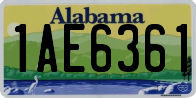 AL license plate 1AE6361