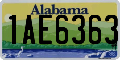 AL license plate 1AE6363