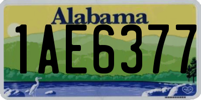 AL license plate 1AE6377