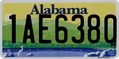 AL license plate 1AE6380