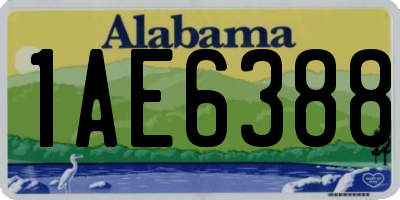 AL license plate 1AE6388