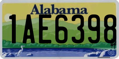 AL license plate 1AE6398