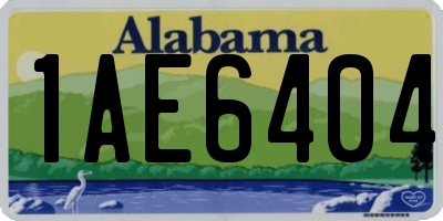 AL license plate 1AE6404