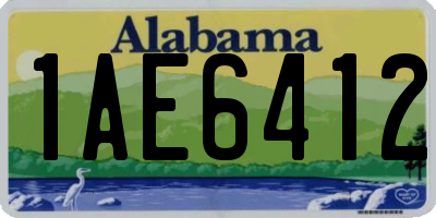AL license plate 1AE6412