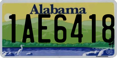 AL license plate 1AE6418