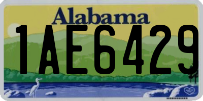 AL license plate 1AE6429
