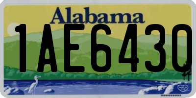 AL license plate 1AE6430